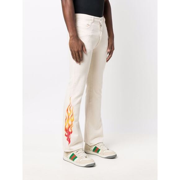 Gallery Dept. Logan Flame-Print Bootcut Jeans - Picture 1 of 13